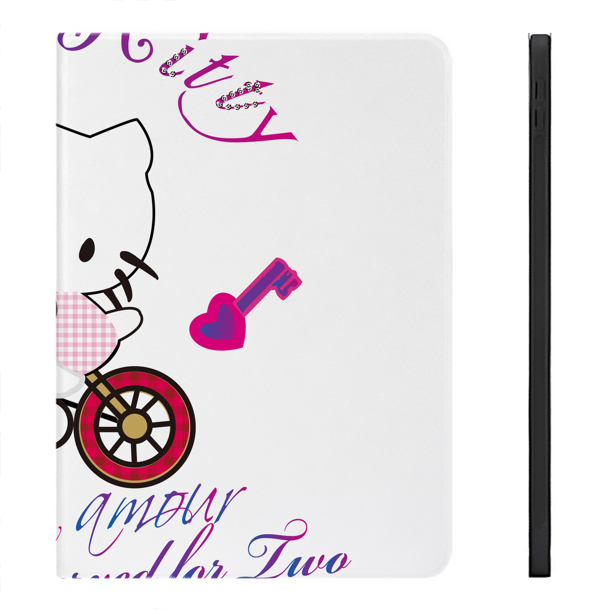 （画像用） Hello Kitty ハローキティ IPadケース ペンホルダー付き ブックスタイルデザイン